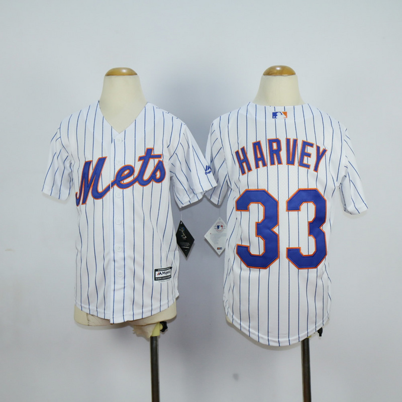 Youth New York Mets #33 Harvey White MLB Jerseys->new york mets->MLB Jersey